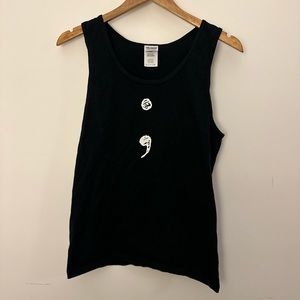 NEW Cotton Semicolon Mental Health Awareness Tank, Size Small